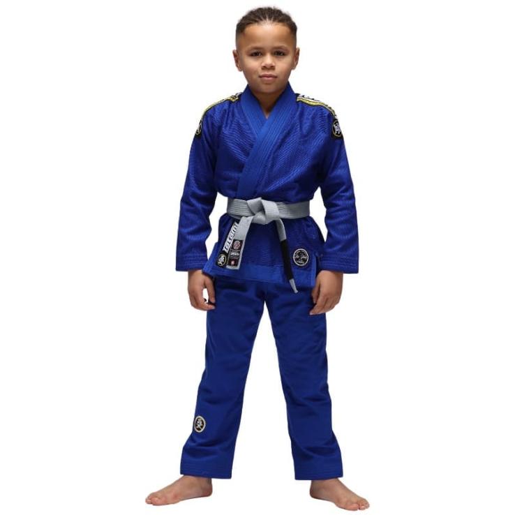 Kimono BJJ Tatami Nova Absolute bambino blu + Cintura Bianco Kid