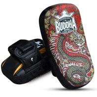 Paraspruzzi per Muay Thai Buddha S curvi in pelle Dragon - rossi